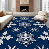 Festive Snowflake Holiday Accent with Intricate Crystal Design(Blue)
