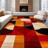 Ember Abstract Geometric Shape Throw Indoor Floor(Orange)