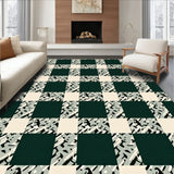 Festive Plaid Checkered Holiday Area Machine(Dark Green)