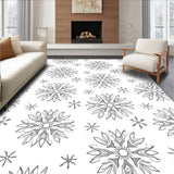 Crystalline Snowflake Holiday Festive Decorative Floor(Gray)
