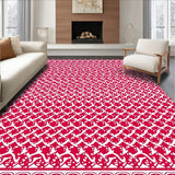 Festive Nordic Lattice Interlocking Snow Petal Mosaic Inspired by Winter(Red)