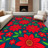Poinsettia Bloom Accent Holiday Floral Non Slip(Red)