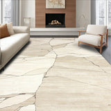 Absorbent Beige Bath Modern Stone Texture Non Slip Beauty(Beige)