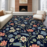 Ultra Soft Area Rug, Non Slip, Stain Resistant, Washable Area Rugs for Living Room, Bedroom, Nature-Inspired Insect Kitchen Washable Area Carpet(Black)