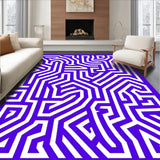 Retro Lattice Maze with Abstract Interlocking Motifs (Purple)