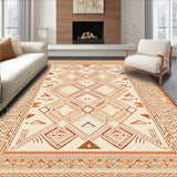 Boho Chic Area With Abstract Geometric For Home Decor(Beige)