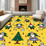 Whimsical Gnome and Evergreen Interlocking Snow Crystal Nordic Charm(Yellow)