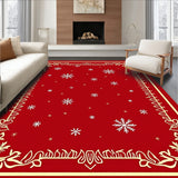 Spectacular Yuletide Flake Arrangement With Glistening Highlight(Red)
