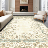 Vintage Accent with Elegant Floral Scrolls and Timeless Distressed Detailing(Beige)