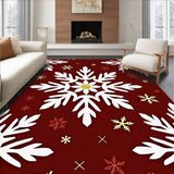 Holiday Snowflake Machine Anti Slip Accent(White)