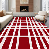 Holiday Gingham Decorative Floor Covering(Red)