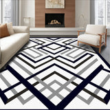 Distinctive Bordered Chevron Zigzag Angled Transitional Refined (Black)