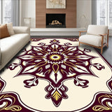 Abstract Burst with Symmetrical Floral Motifs (Brown)
