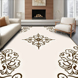 Ornate Floral Scrollwork Damask Noble Sophisticated(Ivory)