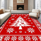 Yuletide Celebration Decorative Floor Covering(Red)