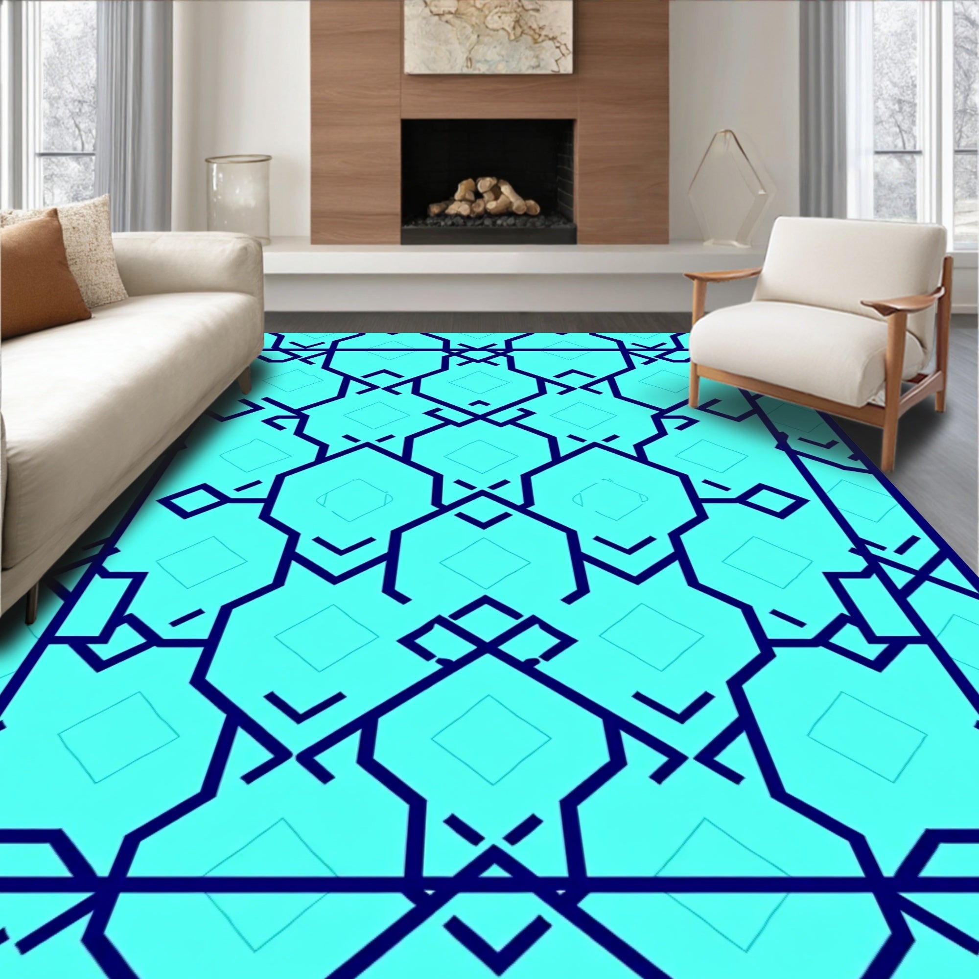 Tranquil Lattice Interwoven Junction (Blue) - ODIKA