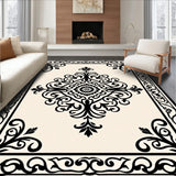 Elegant Scroll Medallion Decorative With Intricate Swirls(Black)
