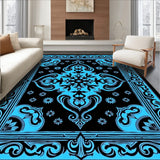 Botanical Paisley Damask Eclectic Artisan Motif (Blue)