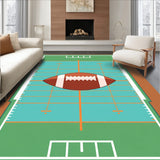 Gridiron Yard Lines Football Oval(Green)