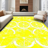 Citrus Zest Collection Lemon Cream Round Area(Yellow)
