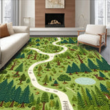 Delightful Pastel Woodland Scene(Green)