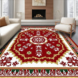 Classic Interlocking Festive Snow Medallion with Vintage Borders(Red)