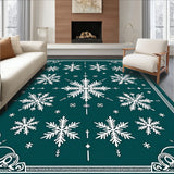 Enchanted Snowflake Tapestry Holiday Festive Magical Wonderland(Blue)