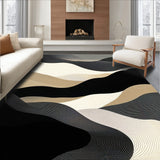 Black and Beige Abstract for Indoor Patios(Beige)