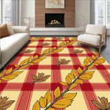 Rustic Countryside Gingham Botanical Decoration(Red)