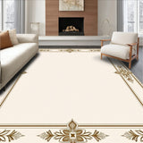 Luxurious Floral Medallion Trellis Pile Decorative (Ivory)