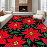 Poinsettia Bloom Christmas with Motifs(Red)