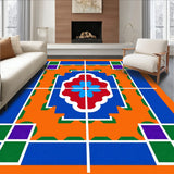 Eclectic Mosaic Welcome Displaying Kaleidoscope Blocks(Orange)