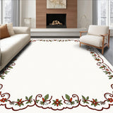 Edge Cottage Throw with Vintage Botanical Motifs(Red)