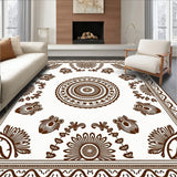 Vintage Medallion Interlocking Heritage Tapestry Art(Brown)