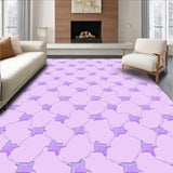 Contemporary Interwoven Hexagon Motifs Featuring Subtle Gradient Layers (Purple)