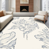 Winter Whisper Mosaic with Abstract Feathered Motifs and Luxe Detailing(Beige)