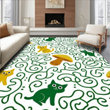 Fantasy Forest Cat Adventure Illustrated Animal(Green)