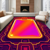 Crystalline Button Floor Covering With Electrifying Grid (Pink)