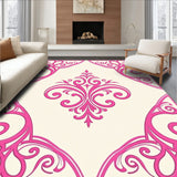 Abstract Damask Scrollwork with Neutral Tones (Pink)