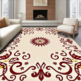 Nordic Pinecone and Ribbon Interlocking Holiday Motif(Ivory)