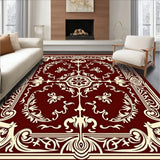 Vintage Damask Baroque Ornamental Scroll Design(Maroon)