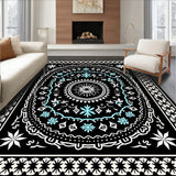 Nordic Crystal Elegant Seasonal Accent Floor Covering(Black)