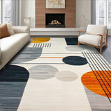 Contemporary Minimalist Area With Dynamic Abstract Geometric Design(Gray)