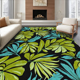 Tropical Foliage Exotic Leaf Artisan Handpainted (Green)