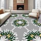 Ornate Holly Wreaths Framed by Frosted Snowflake Embellishments(Green)