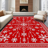Festive Snowflake Winter Wonderland Holiday Celebration(Red)