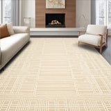Elegant Geometric Area Modern Beige(Beige)