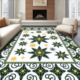 Scandinavian Snowflake Showcasing Interlocking Festive Motifs(Green)