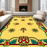 Festive Pine Holiday Entrance Welcome With Ornament Borders(Yellow)