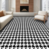 Houndstooth Variation Holiday Themed Ground Cover(Black)